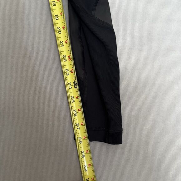 Lululemon Wunder Under Leggings 4 Black Women High-Rise Tight 28" Shine Moto - Picture 4 of 7